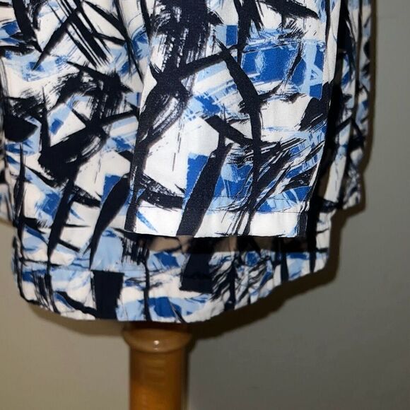 Christopher & Banks Womens Multicolor Abstract Full Zip Jacket - Picture 6 of 8